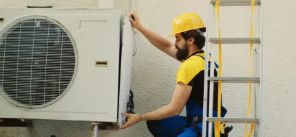 wireman-dissasembling-air-conditioner wireman-dissasembling-air-conditioner